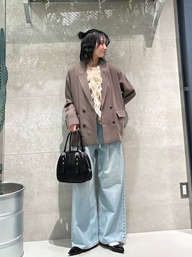 「RAGEBLUE（レイジブルー）のアイテム（バッグ）」を使った、ricoさん（レディース・161cm）の春コーディネート