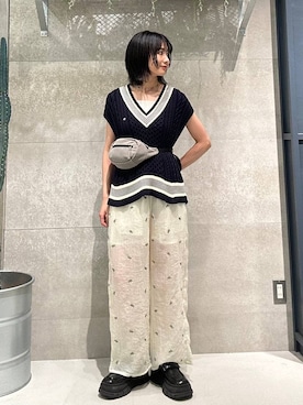 「RAGEBLUE（レイジブルー）のアイテム（トップス）」を使った、ricoさん（レディース・161cm）の春コーディネート