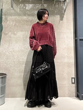 「RAGEBLUE（レイジブルー）のアイテム（アクセサリー）」を使った、ricoさん（レディース・161cm）の秋コーディネート