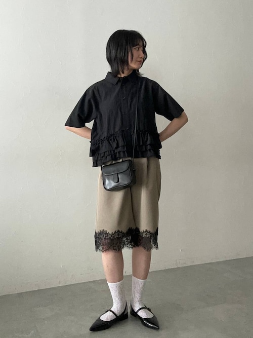 TR裾レースハーフパンツ（スラックス）｜RAGEBLUE（レイジブルー）の