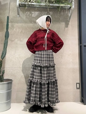 「アイテム（ストール/ショール）」を使った、ricoさん（レディース・161cm）の夏コーディネート