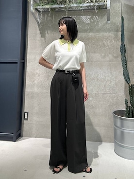 「RAGEBLUE（レイジブルー）のアイテム」を使った、ricoさん（レディース・161cm）の夏コーディネート