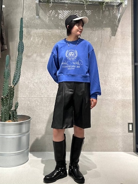 「RAGEBLUE（レイジブルー）のアイテム（帽子）」を使った、ricoさん（レディース・161cm）の秋コーディネート