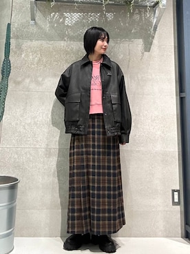 「アイテム（ブルゾン）」を使った、ricoさん（レディース・161cm・20代）の秋コーディネート