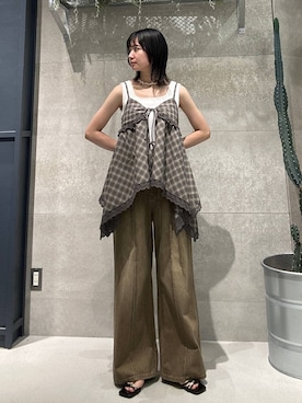 「RAGEBLUE（レイジブルー）のアイテム」を使った、ricoさん（レディース・161cm）の夏コーディネート