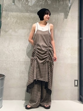 「アイテム（ニットキャップ/ビーニー）」を使った、ricoさん（レディース・161cm・20代）の夏コーディネート