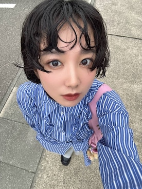 「RAGEBLUE（レイジブルー）のアイテム（Tシャツ/カットソー）」を使った、ricoさん（レディース・161cm）の秋コーディネート