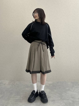 「UMBRO（アンブロ）のアイテム」を使った、ricoさん（レディース・161cm）の秋コーディネート