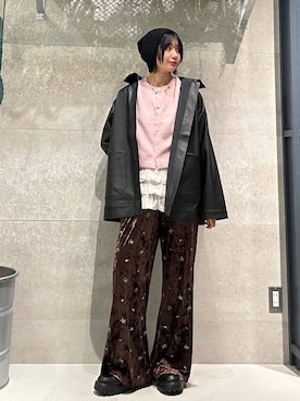 「RAGEBLUE（レイジブルー）のアイテム（帽子）」を使った、ricoさん（レディース・161cm）の秋コーディネート