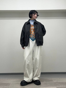 「RAGEBLUE（レイジブルー）のアイテム（ジャケット/アウター）」を使った、ricoさん（レディース・161cm）の秋コーディネート