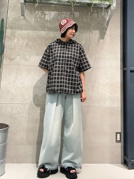 「RAGEBLUE（レイジブルー）のアイテム（サンダル）」を使った、ricoさん（レディース・161cm）の夏コーディネート