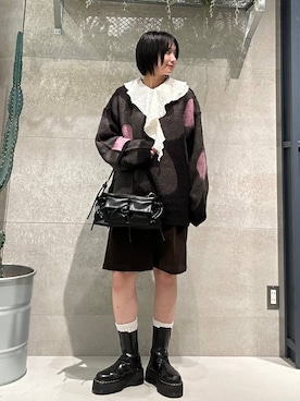 「RAGEBLUE（レイジブルー）のアイテム」を使った、ricoさん（レディース・161cm）の秋コーディネート