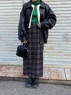 「キルティングベスト」｜「アイテム（ブルゾン）」を使った、Ochiさん（レディース・158cm）の冬コーディネート