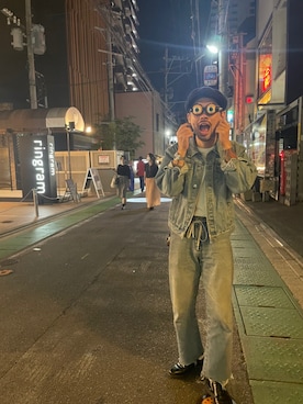 「Wrangler」｜「アイテム（デニムジャケット）」を使った、shinta3110さん（メンズ・176cm）の秋コーディネート