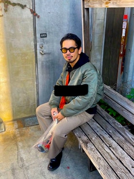 「インスタフォローしてね！」｜「アイテム（ジャケット/アウター）」を使った、shinta3110さん（メンズ・176cm）の秋コーディネート