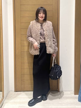 「BAYFLOW（ベイフロー）のコードHDマルチポケショルダー（ハンドバッグ）」を使った、orinさん（レディース・164cm）の秋コーディネート