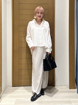 「BAYFLOW（ベイフロー）のアイテム（パンツ）」を使った、orinさん（レディース・163cm）の春コーディネート