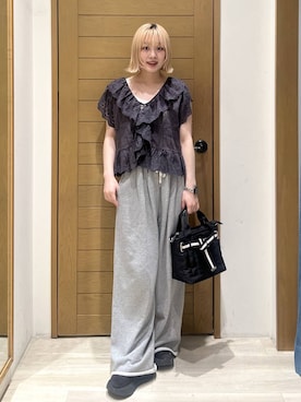 「bijorie（ビジュリィ）の【bijorie】[5つの機能付き]カップ付きブラトップ／NEW BASIC 26SS（ブラジャー、ホワイト系）」を使った、orinさん（レディース・163cm）の春コーディネート