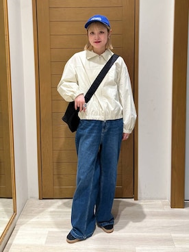 「BAYFLOW」｜「アイテム（ブルゾン）」を使った、orinさん（レディース・163cm）の冬コーディネート