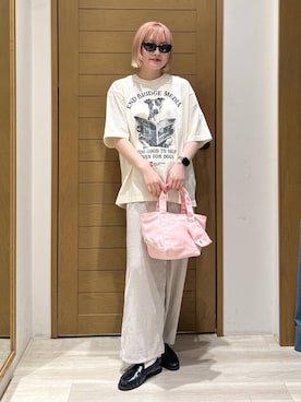 「BAYFLOW（ベイフロー）のアイテム（パンツ）」を使った、orinさん（レディース・163cm）の春コーディネート