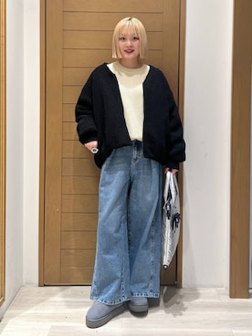 「BAYFLOW」｜「アイテム（ブルゾン）」を使った、orinさん（レディース・163cm）の冬コーディネート