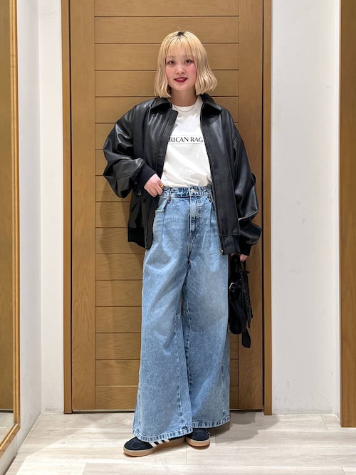 ※プロフィールご確認ください【新品】SEA ベアフライス TEE 高身長 袖タックカットジョーゼットブラウス（トールサイズ