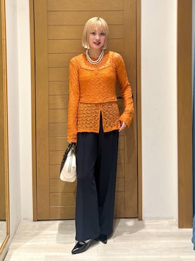 「HEREIAM（ヘレイアム）のアイテム（パンツ）」を使った、orinさん（レディース・164cm）の夏コーディネート