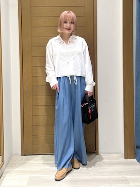 「BAYFLOW（ベイフロー）のアイテム（パンツ）」を使った、orinさん（レディース・163cm）の春コーディネート