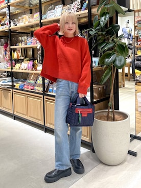 「BAYFLOW（ベイフロー）のアイテム（パンツ）」を使った、orinさん（レディース・164cm）の冬コーディネート