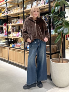 「BAYFLOW（ベイフロー）のアイテム（パンツ）」を使った、orinさん（レディース・164cm）の冬コーディネート