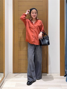 「BAYFLOW（ベイフロー）のアイテム（帽子）」を使った、orinさん（レディース・164cm）の秋コーディネート