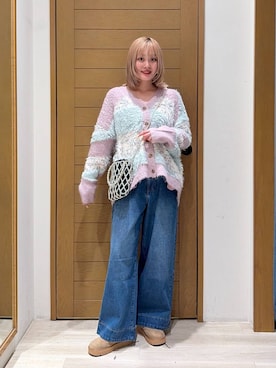 「BAYFLOW（ベイフロー）のビーズミニショルダーバッグ（ショルダーバッグ、シルバー系）」を使った、orinさん（レディース・163cm）の秋コーディネート