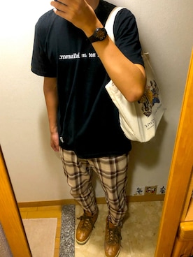 「FR2」｜「アイテム（腕時計）」を使った、TAKESHIさん（メンズ・178cm）の秋コーディネート