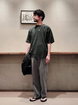 「Steven Alan（スティーブンアラン）のアイテム（サンダル）」を使った、3566myさん（メンズ・172cm）の夏コーディネート
