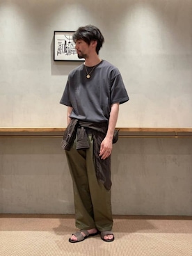 「Steven Alan（スティーブンアラン）のアイテム（サンダル）」を使った、3566myさん（メンズ・172cm）の夏コーディネート
