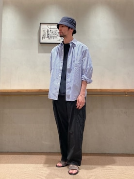 「Steven Alan（スティーブンアラン）のアイテム（サンダル）」を使った、3566myさん（メンズ・172cm）の夏コーディネート