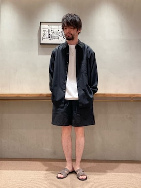 「Steven Alan（スティーブンアラン）のアイテム（サンダル）」を使った、3566myさん（メンズ・172cm）の夏コーディネート