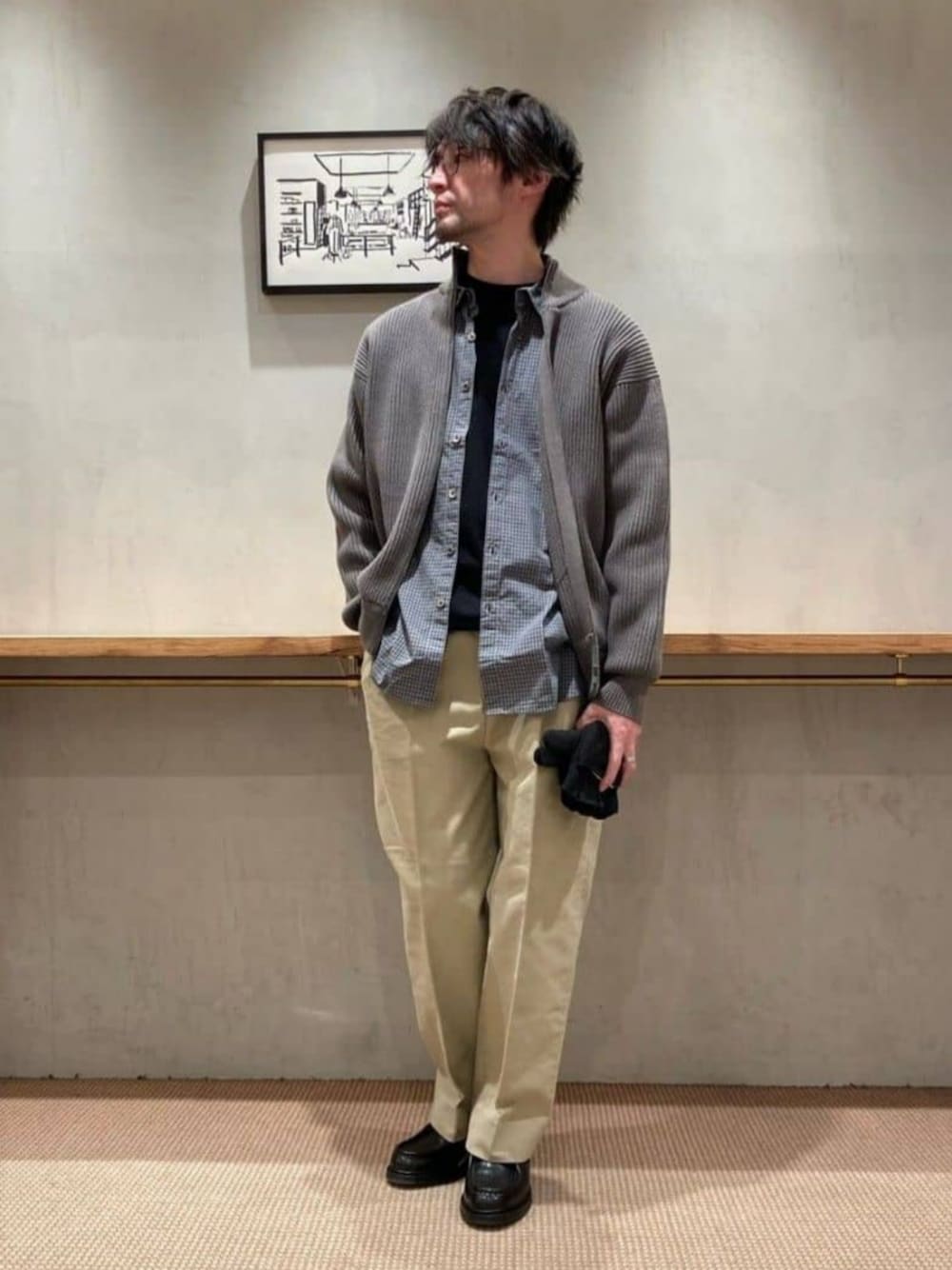 Steven Alan＞ TC アゼ ドライバーズ ニットを使った人気ファッション