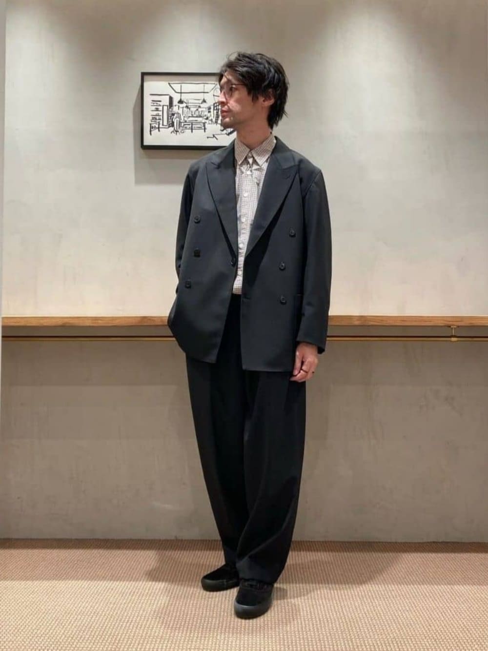 Steven Alanヴィンテージツイル インツープリーツ ドレス トラウザーズ STEVEN ALAN スラックス 「Steven Alan」 ヴィンテージツイル