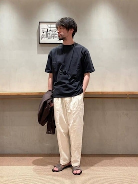 「Steven Alan（スティーブンアラン）のアイテム（サンダル）」を使った、3566myさん（メンズ・172cm）の夏コーディネート