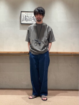 「Steven Alan（スティーブンアラン）のアイテム（サンダル）」を使った、3566myさん（メンズ・172cm）の夏コーディネート