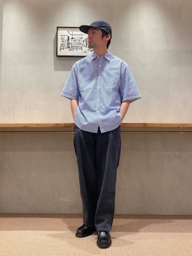 「Steven Alan（スティーブンアラン）のアイテム（帽子）」を使った、3566myさん（メンズ・172cm）の夏コーディネート