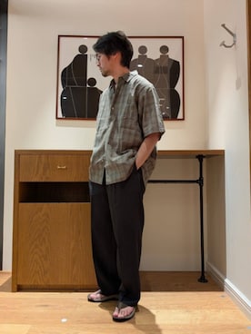 「KEEN（キーン）のアイテム」を使った、3566myさん（メンズ・172cm）の夏コーディネート