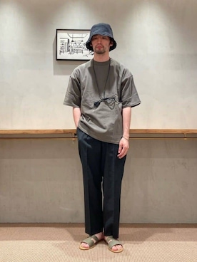 「Steven Alan（スティーブンアラン）のアイテム（サンダル）」を使った、3566myさん（メンズ・172cm）の夏コーディネート