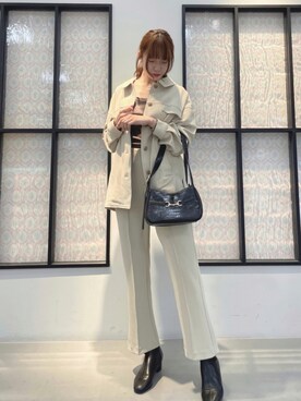 「秋トレンド2021」｜「アイテム（ブルゾン）」を使った、みくちෆさん（レディース・166cm）の秋コーディネート