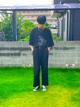 「CONVERSE（コンバース）のCONVERSE コンバース オール スター オックス / ALL STAR OX(BLACK) 32160321（スニーカー）」を使った、kkk6823さん（メンズ・187cm・20代）の秋コーディネート