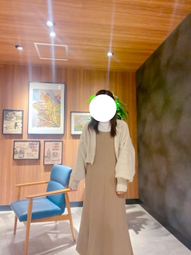 「Kastane（カスタネ）の【SETアイテム】クロップドカーディガン×ワンピースSET（ワンピース）」を使った、sayさん（レディース・155cm）の冬コーディネート