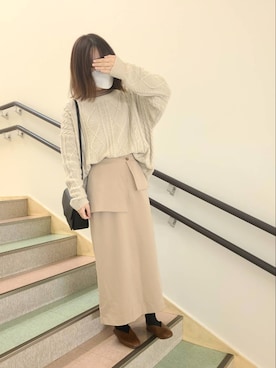 「Samansa Mos2 blue」｜「アイテム（パンプス）」を使った、mopinoさん（レディース・156cm）の春コーディネート