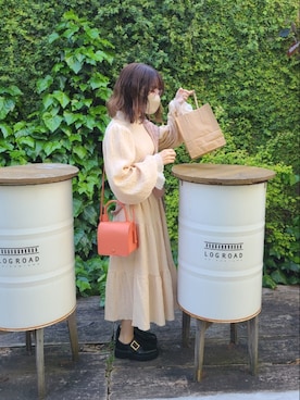 「SLURR（スラ―）のアイテム」を使った、mopinoさん（レディース・156cm）の春コーディネート