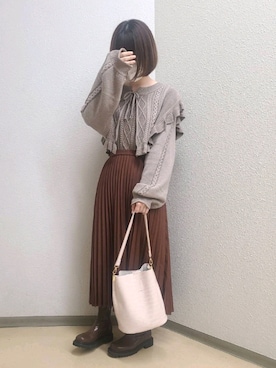「moitytto」｜「アイテム（ブーツ）」を使った、mopinoさん（レディース・156cm）の秋コーディネート
